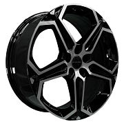 Диск Литой 7.5x19 PCD 5x114.3 ET40 D66.6 Khomen Wheels KHW1909 Black-FP