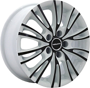 Диск 6x15 5x105 ET39 D56.6 TG Racing LZ748 white+black