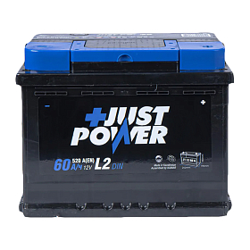 Аккумулятор Just POWER+ 60 А/ч R+ обратная EN520A 242x175x190 Стандартные