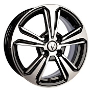 Диск Литой 6x15 PCD 4x100 ET48 D54.1 Вектор K111 Алмаз черный