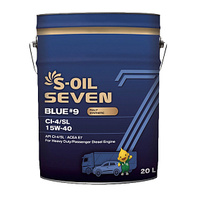 S-Oil SEVEN BLUE #9 15W40 синтетическое 20л