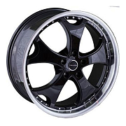 Диск 9x22 5x130 ET45 D71.6 TG Racing LZ219 blk_pol_lip