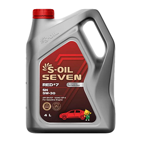S-Oil SEVEN RED #7 SN 5W30 CF/SN синтетическое 4л