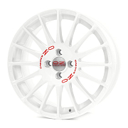 Диск 7x18 4x108 ET25 D65 OZ Racing Superturismo WRC White + Red Lettering