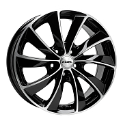 Диск 6.5x16 4x108 ET25 D65 Rial Lugano Diamant black front polished