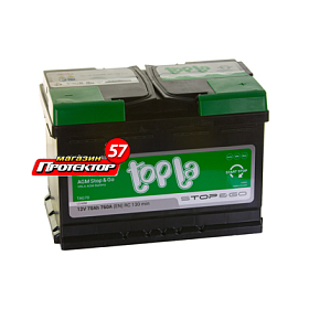Аккумулятор TOPLA Agm 70 А/ч R+ обратная EN760A 278x175x190 Стандартные