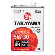 TAKAYAMA Motor Oil 5W30 ILSAC GF-5 SN Синтетическое 4л