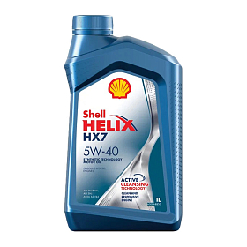 Shell Helix HX7 5W40 SN/SN+ A3/B3/B4 полусинтетическое 1л