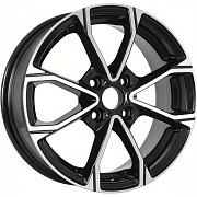 Диск Литой 6x15 PCD 4x100 ET45 D60.1 KDW KD1590 Black_Front_Polish