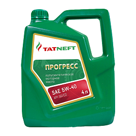 Tatneft Прогресс 5W40 SH/SG/CD полусинтетическое 4л