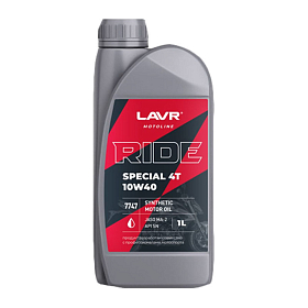 Lavr МОТО RIDE SPECIAL 4T 10W40 SN Синтетическое 1л