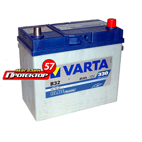 Аккумулятор Varta Blue Dynamic 45 А/ч R+ обратная EN330A 129x227x238 Тонкие вынос.