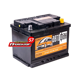 Аккумулятор AKOM Avtofan 60 А/ч R+ обратная EN470A 242х175х190 Стандартные