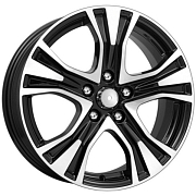Диск Литой 7x17 PCD 5x112 ET49 D57.1 iFree КС673 алмаз чёрный
