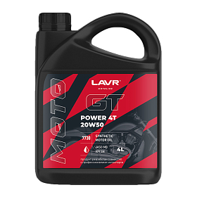 Lavr МОТО GT Power 4T 20W50 SN синтетическое 4л