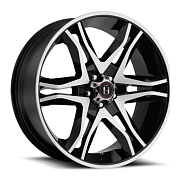 Диск 8.5x20 6x139.7 ET15 D106.3 Harp Y-893 gloss-black-machined