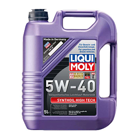 Liqui moly Synthoil High Tech 5W40 синтетическое 5л