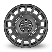 Диск 8x17 5x112 ET35 D75 OZ Racing Rally Racing Dark Graphite + Silver Lettering