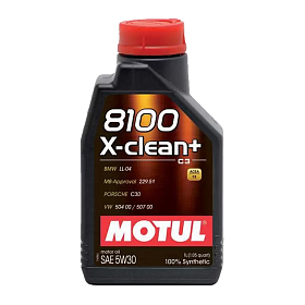 Motul 8100 Х-CLEAN+ 5W30 синтетическое 1л
