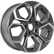 Диск 6.5x16 5x112 ET45 D57.1 KDW KD1620 Grey Front Polished