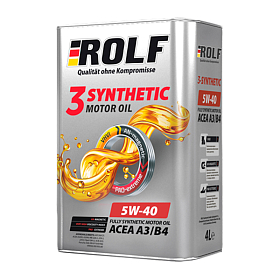 Rolf 3-synthetic 5W40 SN/CF A3/B4 синтетическое 4л