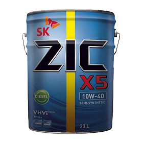 Zic X5 Diesel 10W40 полусинтетическое 20л