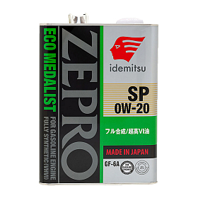 Idemitsu ZEPRO ECO Medalist FS 0W20 SP синтетическое 4л
