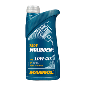 Mannol Molibden Benzin 10W40 A3/B3 SL/CF Полусинтетическое 1л