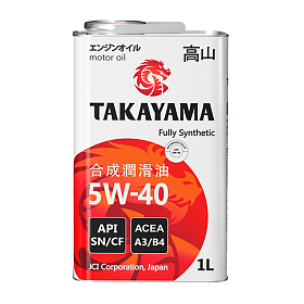 Takayama 5W40 A3/B4 SN/CF Синтетическое 1л
