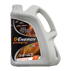 G-Energy Synthetic Active 5W40 синтетическое 4л
