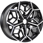 Диск 7x17 5x114.3 ET50 D66.1 KDW KD1710 Black Front Polished