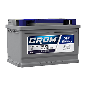 Аккумулятор Crom 75 А/ч R+ Обратная EN720A 278x175x190 Стандартные