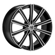 Диск 7.5x17 5x110 ET38 D75 OZ Racing Lounge 10 Matt Black + Diamond Cut