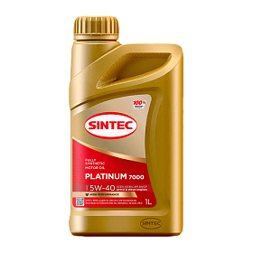 SINTEC PLATINUM 7000 5W40 SN/CF A3/B4 синтетическое 1л