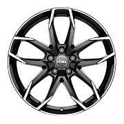Диск 8x20 5x108 ET45 D70.1 Rial Lucca Diamant black front polished