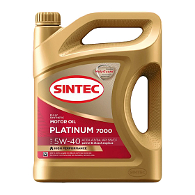 Sintec Platinum 7000 5W40 A3/B4 Синтетическое 5л