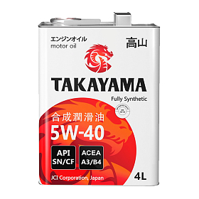 Takayama Motor Oil  5W40 A3/B4 SN/CF Синтетическое 4л
