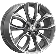 Диск Литой 7x18 PCD 5x114.3 ET40 D66.1 Premium Series КР001 Diamond Gloss Graphite