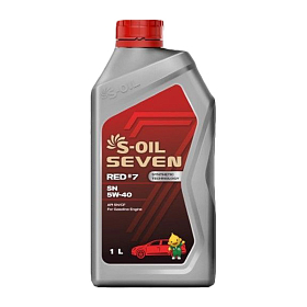 S-Oil SEVEN RED #7 SN 5W40 синтетическое 1л