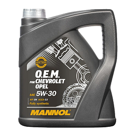 Mannol O.e.m. For Chevrolet/opel 5W30 синтетическое 4л