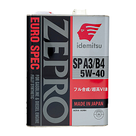 Idemitsu ZEPRO EURO SPEC F-S 5W40 A3/B3/B4 CF/SN/SP синтетическое 4л