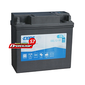 Аккумулятор EXIDE Agm 19 А/ч R+ обратная EN170A 185x80x170 Болтовые мото