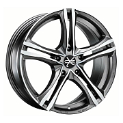 Диск 8x19 5x112 ET48 D75 OZ Racing X5B Matt Graphite Diamond Cut
