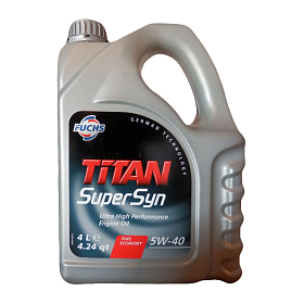 Fuchs TITAN SUPERSYN 5W40 синтетическое 4л