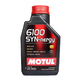 Motul 6100 SYN-NERGY 5W40 SL/CF A3/B4 полусинтетическое 1л