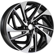 Диск 7x18 5x114.3 ET38 D67.1 KDW KD1810 Black Front Polished