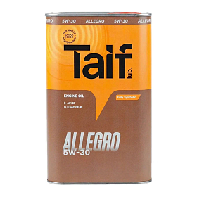 Taif ALLEGRO 5W30 SP синтетическое 4л