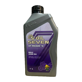 S-Oil SEVEN 4T RIDER #5 20W50 Синтетическое 1л